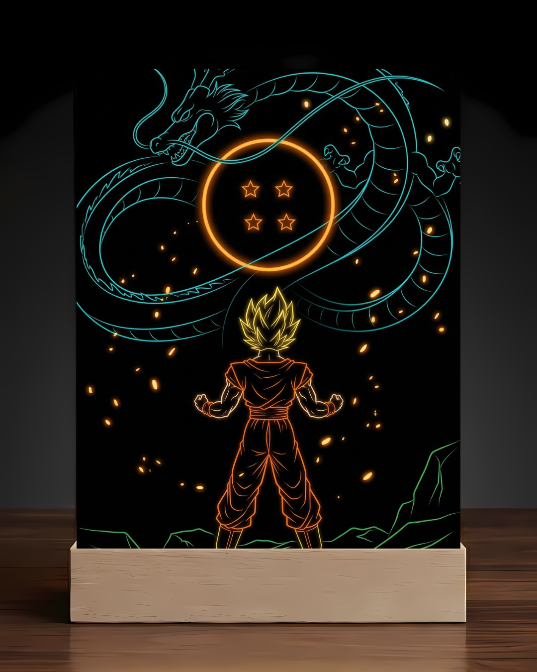 Goku LED Nightlight-Anime Desk Decor