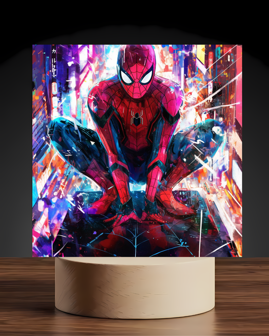 Spiderman City LED Nightlight-Marvel Desk Decor