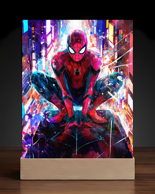Spiderman City LED Nightlight-Marvel Desk Decor