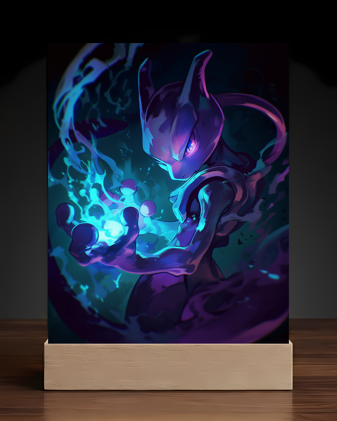 Pokemon Mewtoo Acrylic LED Nightlight-Gaming Desk Decor
