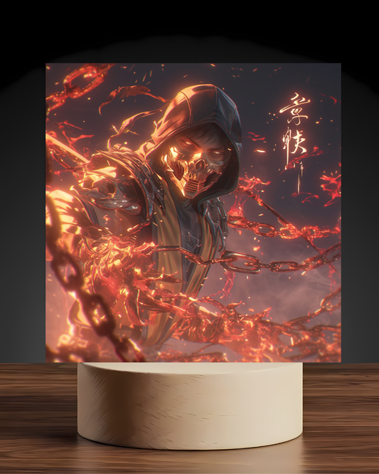 Mortal Kombat Scorpion Acrylic LED Nightlight-Gaming Desk Decor