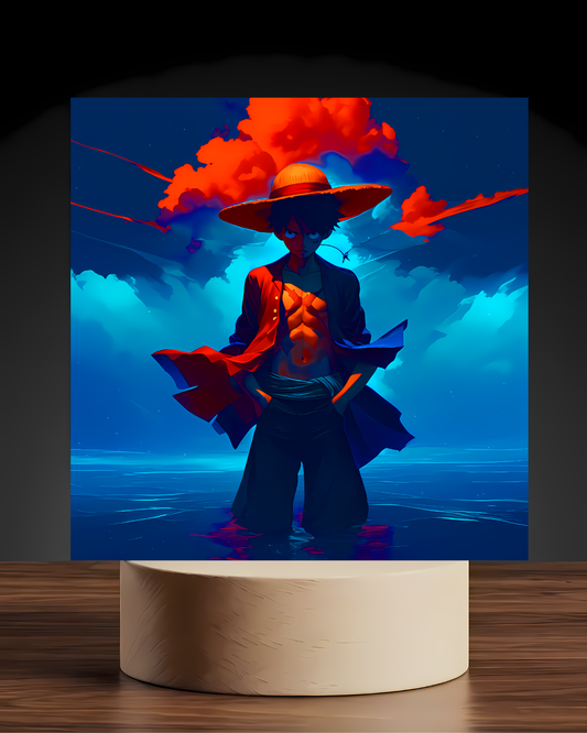 One Piece Luffy Acrylic LED Nightlight-Anime Desk Decor
