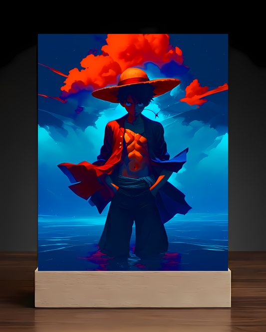 One Piece Luffy Acrylic LED Nightlight-Anime Desk Decor