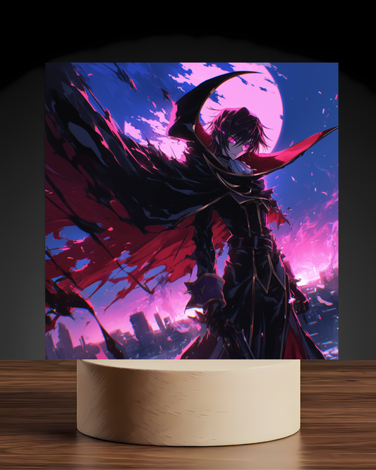 Cod Geass Lelouch Acrylic LED Nightlight-Anime Desk Decor