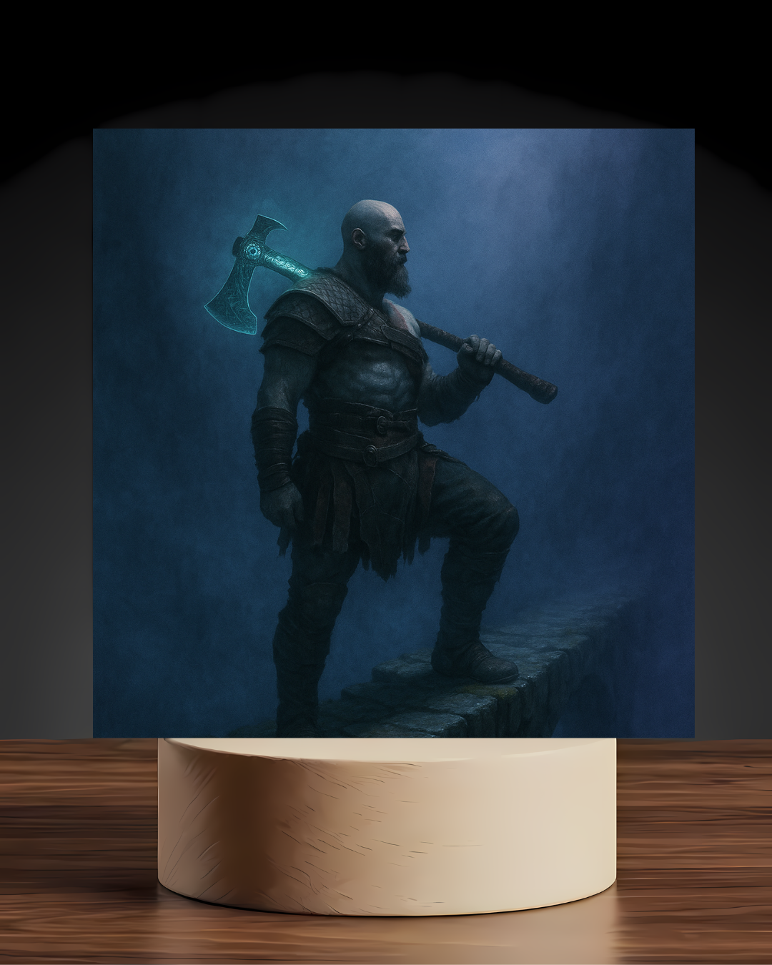 God of War Kratos Acrylic LED Nightlight-Gaming Desk Decor