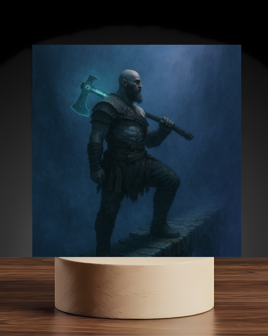 God of War Kratos Acrylic LED Nightlight-Gaming Desk Decor
