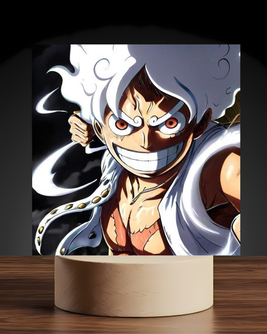 One Piece Gear 5 Luffy Acrylic LED Nightlight-Anime Desk Decor