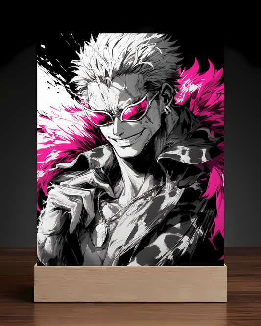 One Piece Doflamingo Acrylic LED Nightlight-Anime Desk Decor