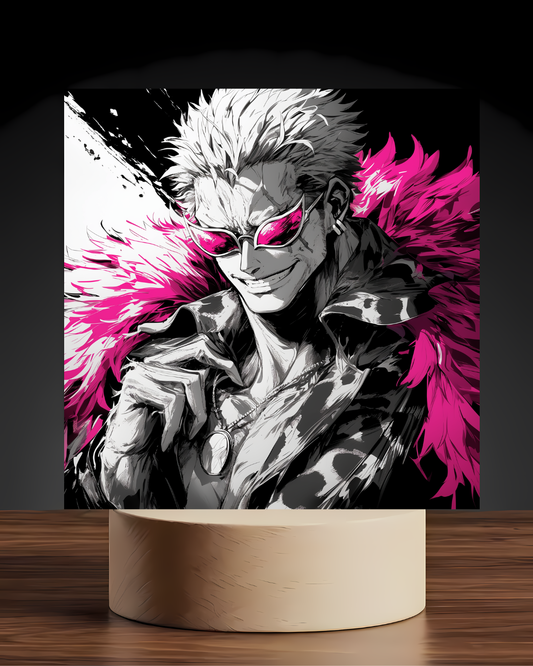 One Piece Doflamingo Acrylic LED Nightlight-Anime Desk Decor