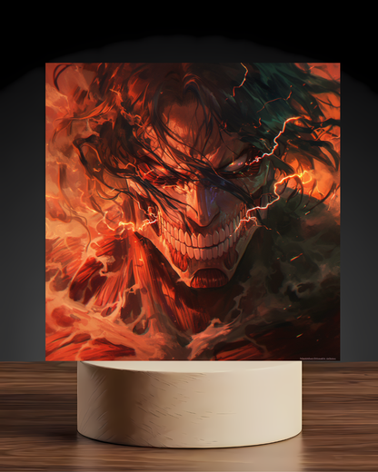 Attack on titan Eren Acrylic LED Nightlight-Anime Desk Decor
