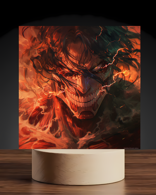 Attack on titan Eren Acrylic LED Nightlight-Anime Desk Decor