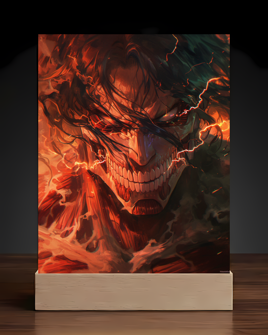Attack on titan Eren Acrylic LED Nightlight-Anime Desk Decor