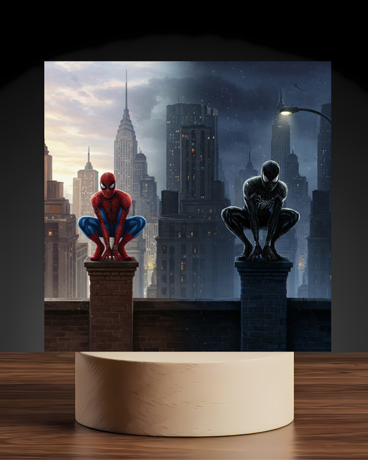 Spiderman duality Acrylic LED Nightlight-Marvel Desk Decor