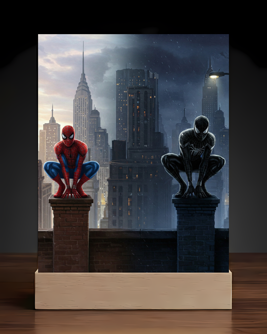Spiderman duality Acrylic LED Nightlight-Marvel Desk Decor