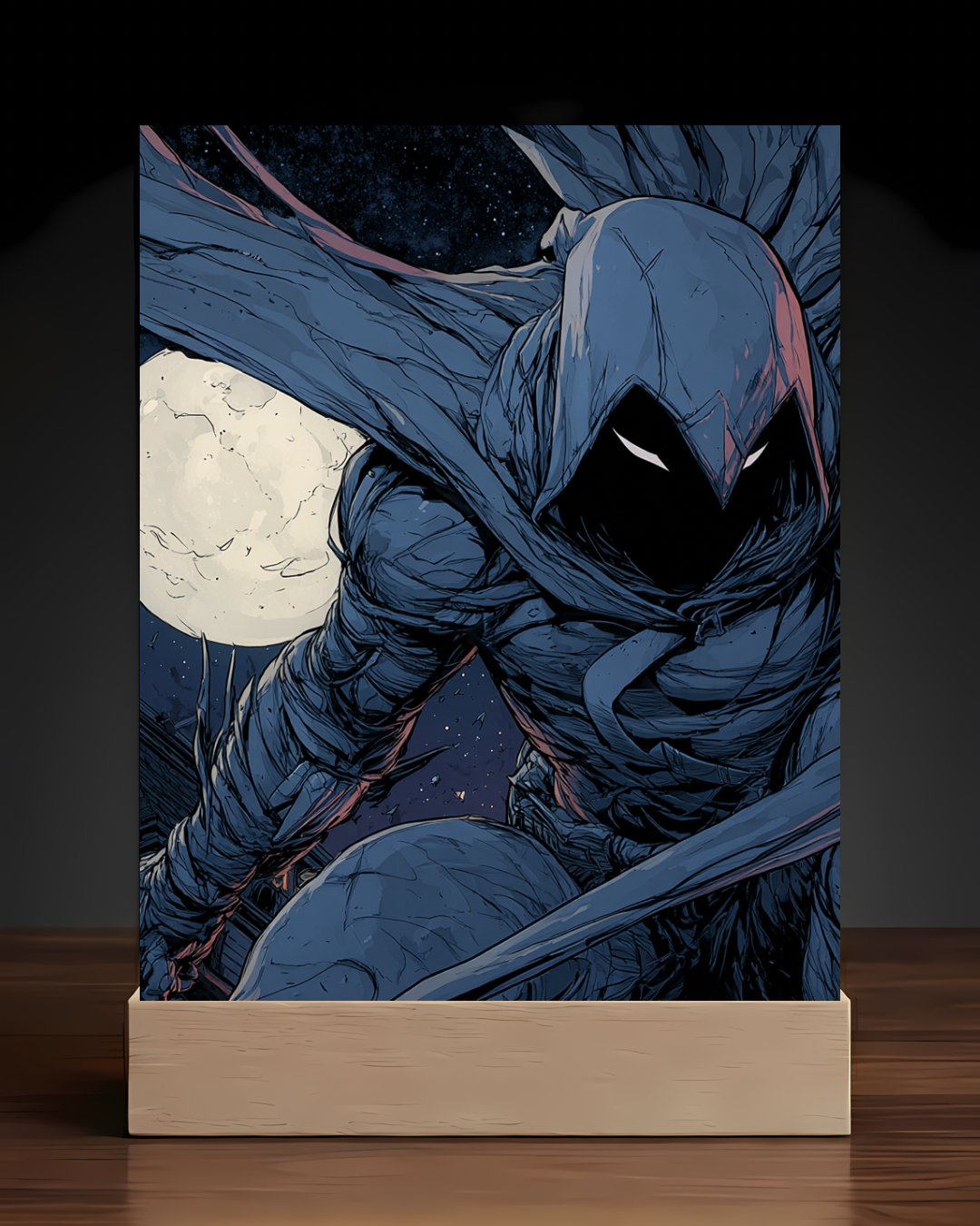 Moon Knight Acrylic LED Nightlight-Marvel Desk Decor