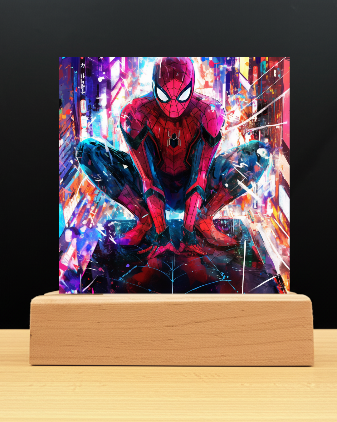 Spiderman City LED Nightlight-Marvel Desk Decor