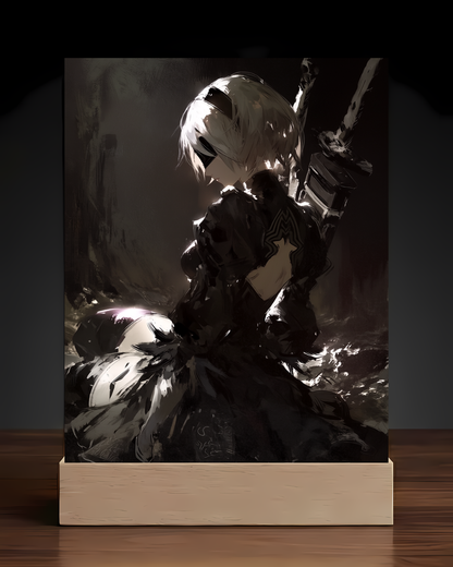 NieR Automata 2B LED Nightlight-Gaming Desk Decor
