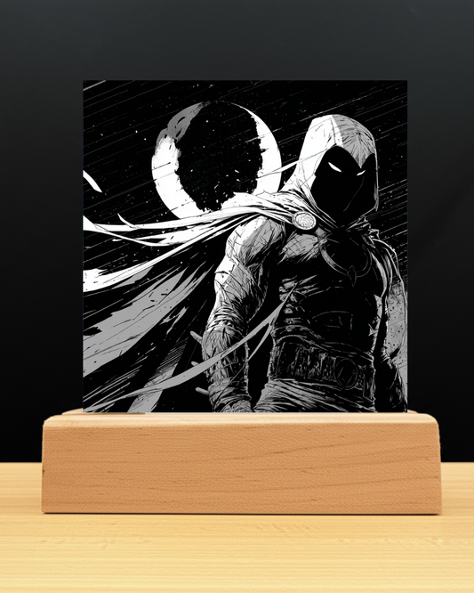 Moon Knight Dark Acrylic LED Nightlight-Marvel Desk Decor