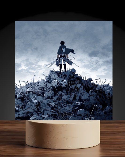 AOT Levi Ackerman Scout Regiment LED Nightlight-Anime Desk Decor