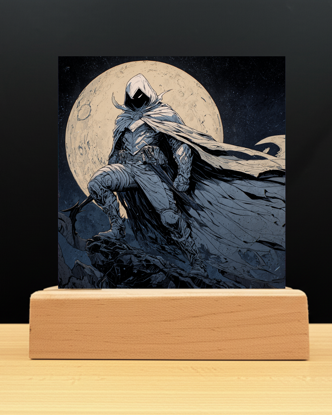 Moon Knight Acrylic LED Nightlight-Marvel Desk Decor