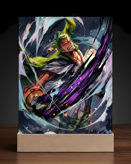 One Piece Zoro Slash LED Nightlight-Anime Desk Decor