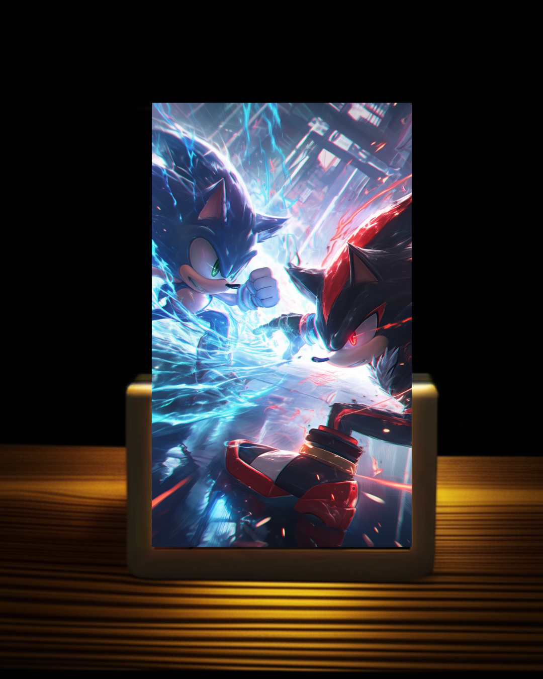 Sonic Vs Shadow Acrylic Nightlight