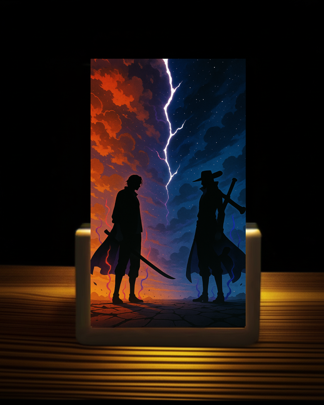 Shanks vs Mihawk Acrylic Nightlight