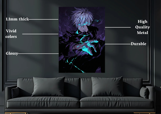 JJK Gojo Infinity Metal Poster-AnimeWall Decor