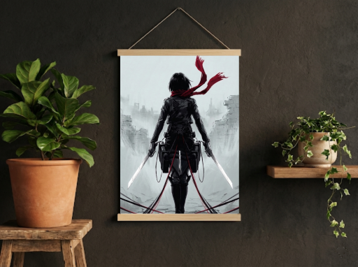 AOT Mikasa Scroll -Anime Wall Decor