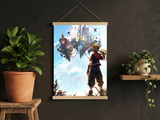 Kingdom Heart Sora Scroll -Gaming Wall Decor