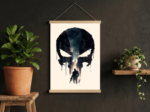 Punisher Logo Scroll - Gaming Wall Decor