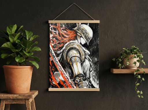 Elden Ring Malenia Scroll -Gaming Wall Decor