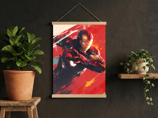 Marvel Ironman Scroll -Gaming Wall Decor