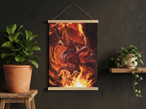 Monster Hunter Alatreon Scroll -Gaming Wall Decor