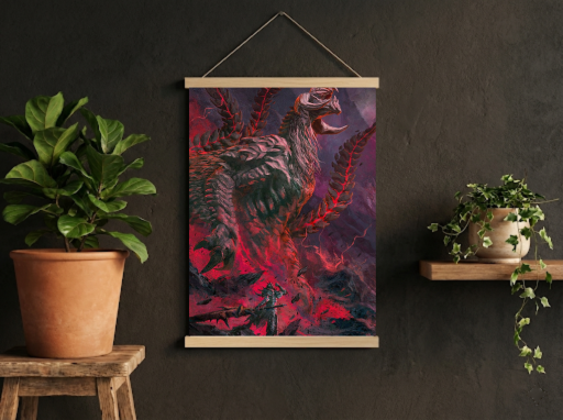 Monster Hunter Arkveld Scroll -Gaming Wall Decor