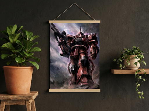 Gundam Zaku Scroll -Anime Wall Decor