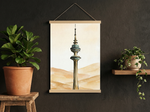 Kuwait National Day Liberation Tower Scroll Wall Decor