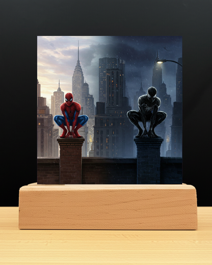 Spiderman duality Acrylic LED Nightlight-Marvel Desk Decor