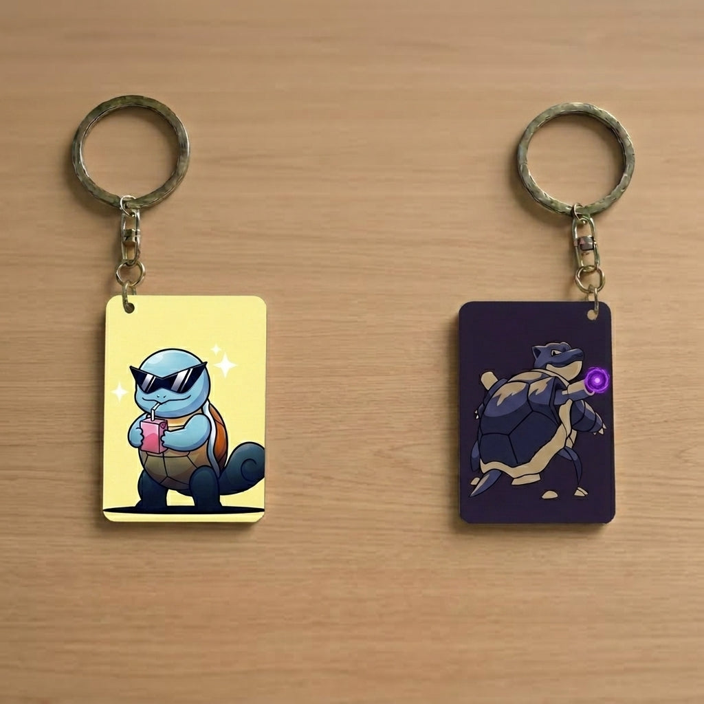 Squirtle and Blastoise Keychain