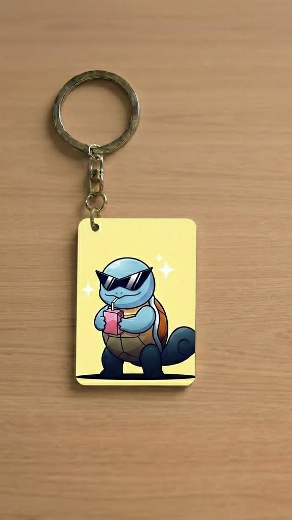 Squirtle and Blastoise Keychain