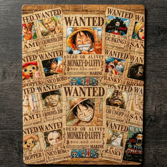 One Piece Wanted Posters 80 piece Jigsaw Puzzle