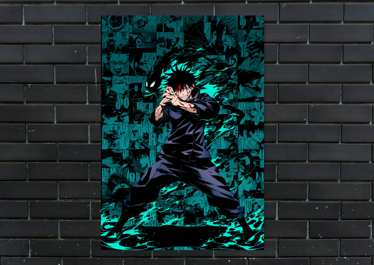 JJK Megumi Fushiguro Metal Poster-Anime Wall Decor
