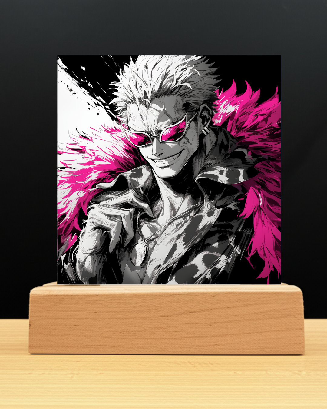 One Piece Doflamingo Acrylic LED Nightlight-Anime Desk Decor