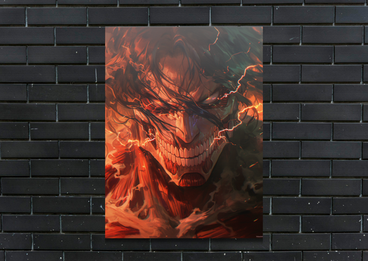 Eren Titan Metal Poster