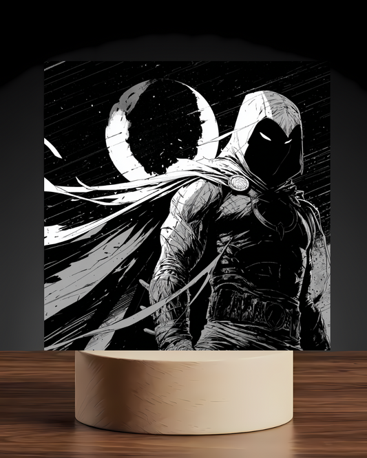 Moon Knight Dark Acrylic LED Nightlight-Marvel Desk Decor