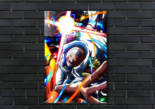 One Piece Garp Galaxy Impact Metal Poster-Anime Wall Decor