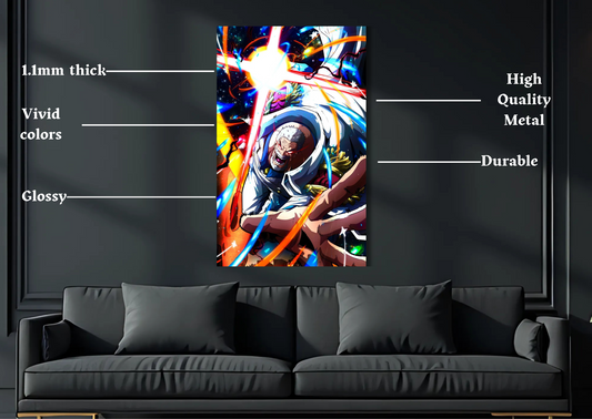One Piece Garp Galaxy Impact Metal Poster-Anime Wall Decor
