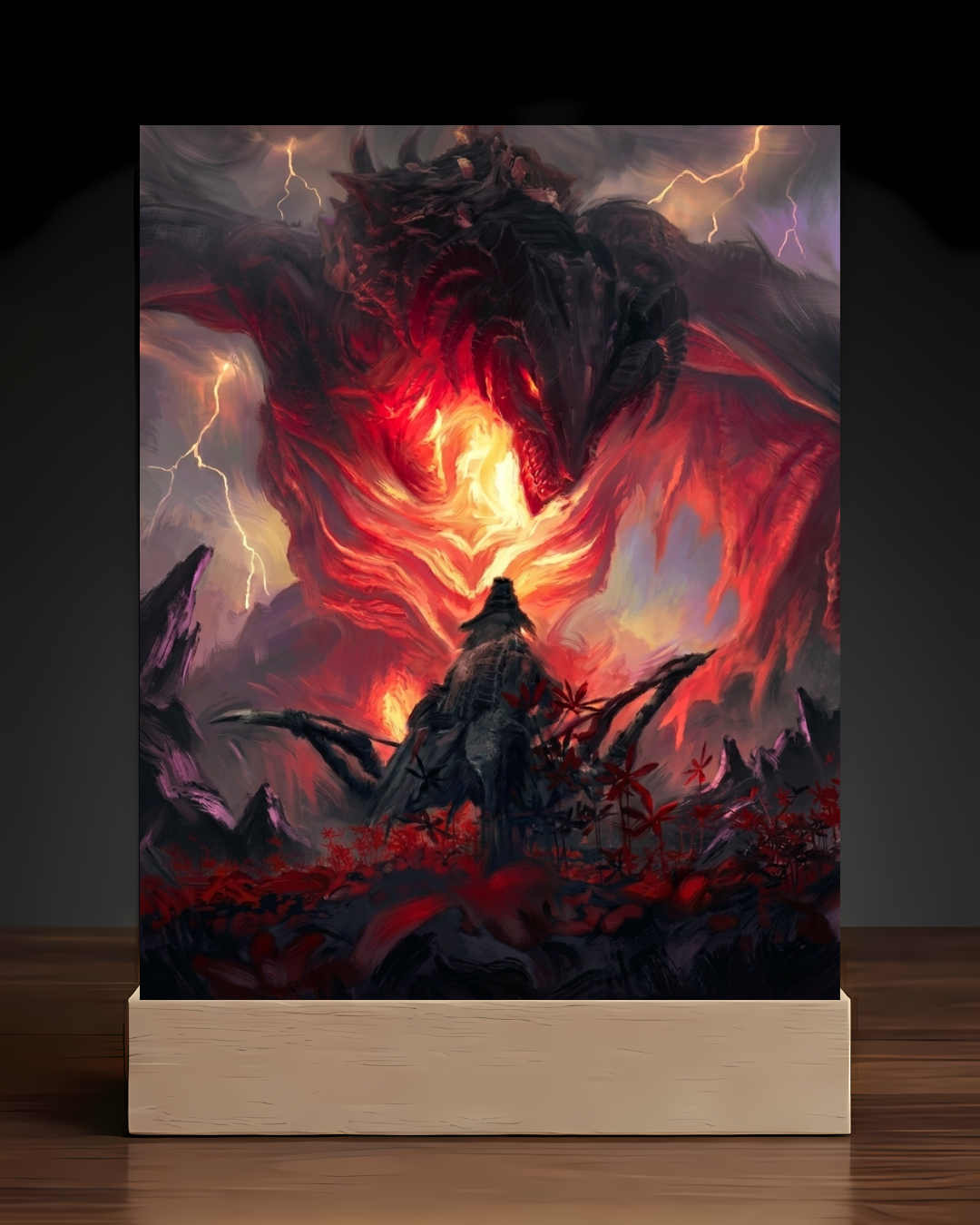 Elden Ring Bayle Acrylic LED Nightlight-Gaming Desk Decor