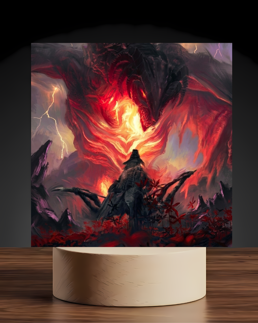 Elden Ring Bayle Acrylic LED Nightlight-Gaming Desk Decor
