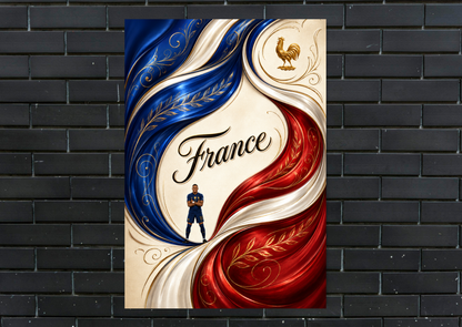World Cup France Metal Poster